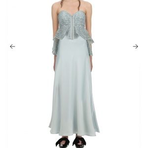 Self Portrait Floral Scallop Lace Bandeau Dress